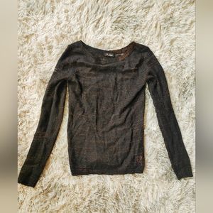 GUESS Sheer Sparkly Thread Sweater XS